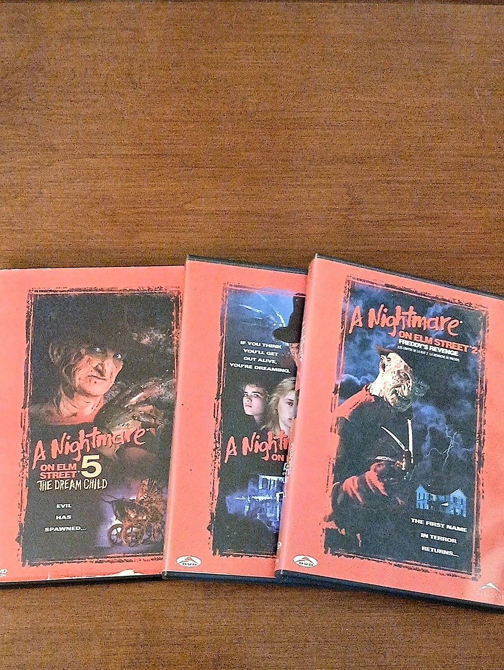 Halloween Horror Line Cinema A Nightmare on Elm Street DVD Lot (Parts 2, 3,& 5)